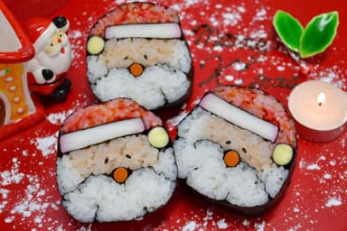 Sushi als Weihnachtsmahl
